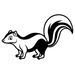 Simple Skunk Vector Art