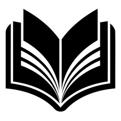 Book icon vector silhouette
