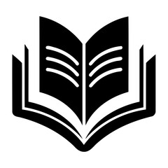 Book icon vector silhouette
