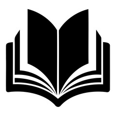 Book icon vector silhouette

