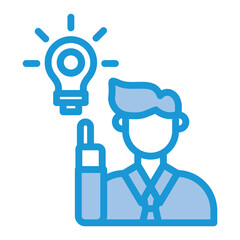 Idea Icon Illustration,graphic design line flat_Idea