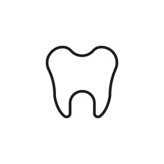 tooth icon editable outline stroke vector eps