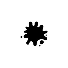 Abstract black ink splash