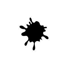 Abstract black ink splash