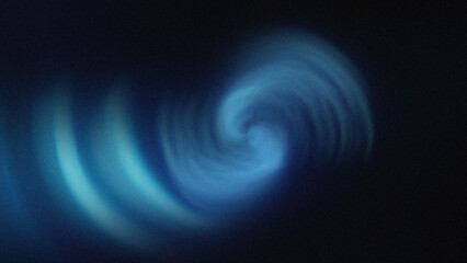Abstract blue swirl against a dark background creating a dreamy and ethereal visual experience here now