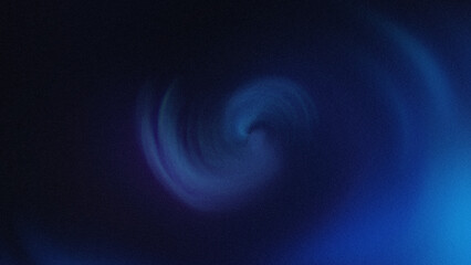 Abstract blue and black gradient background with soft blurry shapes and light creating a sense of depth