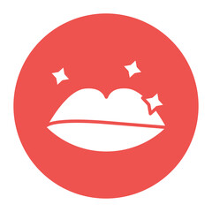 Blue Lips Icon