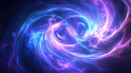 Fototapeta premium Abstract swirling vortex of vibrant blue and pink energy