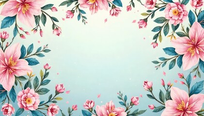 Obraz premium Delicate paisley floral pattern, soft pastel hues, print, art