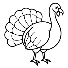 Simple Turkey Outline Vector Design