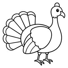 Simple Turkey Outline Vector Design