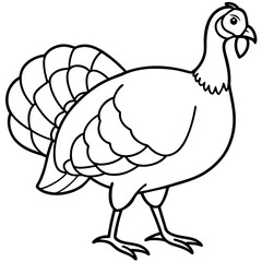 Simple Turkey Outline Vector Design