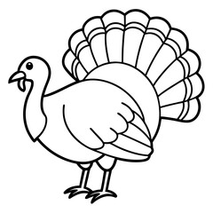 Simple Turkey Outline Vector Design