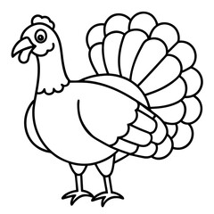 Simple Turkey Outline Vector Design