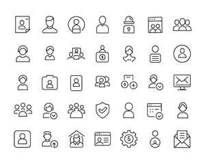 Delete Account Line Icons