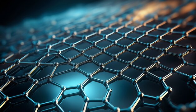 Molecular structure of Graphene, new material, illustration
