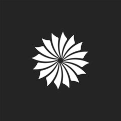 light ring on a black background. Simple and modern logo vector