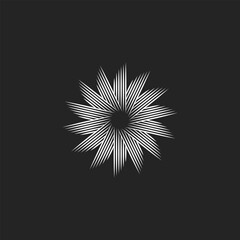 light ring on a black background. Simple and modern logo vector