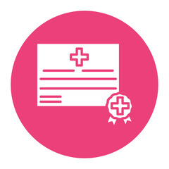 Fototapeta premium Medical Certificate Icon
