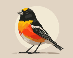 Obraz premium cute little bird, colorful design, vector illustration