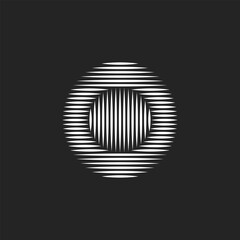 circular lines of light on a black background