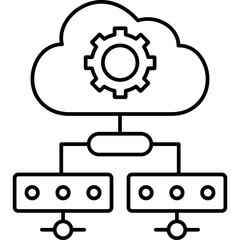 Cloud Infrastructure   SVG Icon