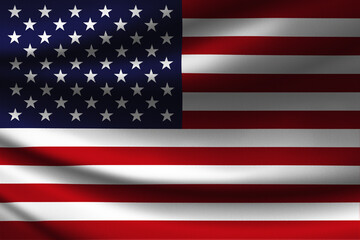 The National Flag of USA with fabric