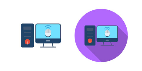 Desktop Computer Vector Icon