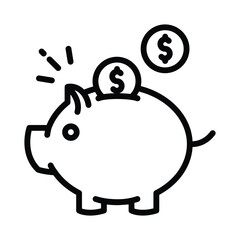 Saving Vector outline icon. Eps10 file 