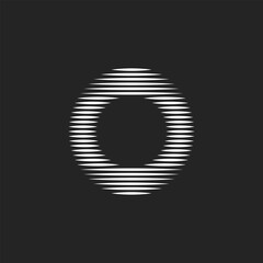 circular lines of light on a black background