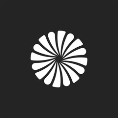 light ring on a black background. Simple and modern logo vector