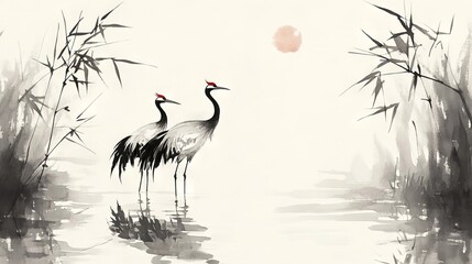 Fototapeta premium heron on the beach