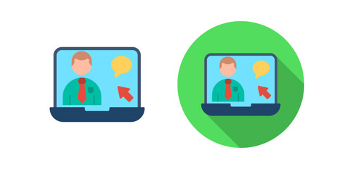 Online Interview Vector Icon
