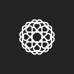 Islamic ornaments on a black background. simple and elegant