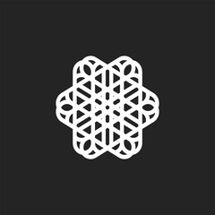 Islamic ornaments on a black background. simple and elegant