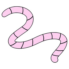 Fototapeta premium worm illustration hand drawn isolated vector