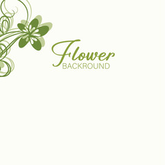 Elegant Green Flower Background Design for Invitations and Cards