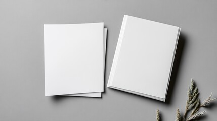Blank paper stationery mockup