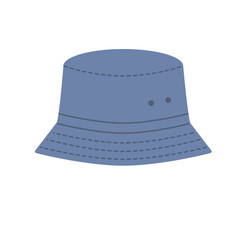 Bucket hat illustration. Vector on white