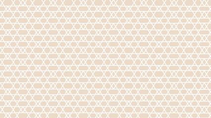 Fototapeta premium White seamless pattern of geometric shapes on beige background. Background for wallpaper, wall, paper and postcards.