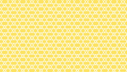 White seamless pattern of geometric shapes on yellow background. Background for wallpaper, wall, paper and postcards.