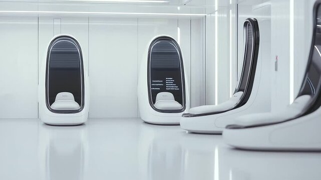 A futuristic confessional with AI ethical reflections