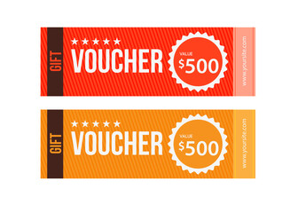 Gift voucher template stock illustration
