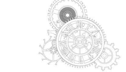 clock graphic symbol 3d illustration