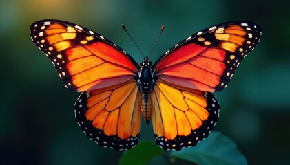 Fototapeta premium Striking butterfly wings showcasing vibrant color and symmetry, scales, image, symmetry