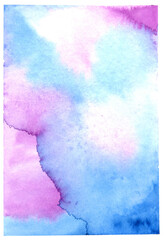 Pastel Pink and Blue Watercolor Gradient Abstract Texture Background Art