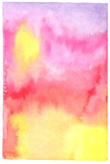 Colorful Watercolor Abstract With Soft Yellow, Pink, and Purple Shades