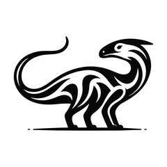 Ancient Parasaurolophus Vector Illustration Design