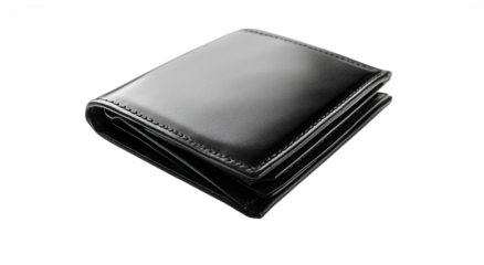 Leather Wallet Close-Up on White Background Sleek Design
