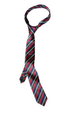 Classic necktie with a modern design isolated on a white background.